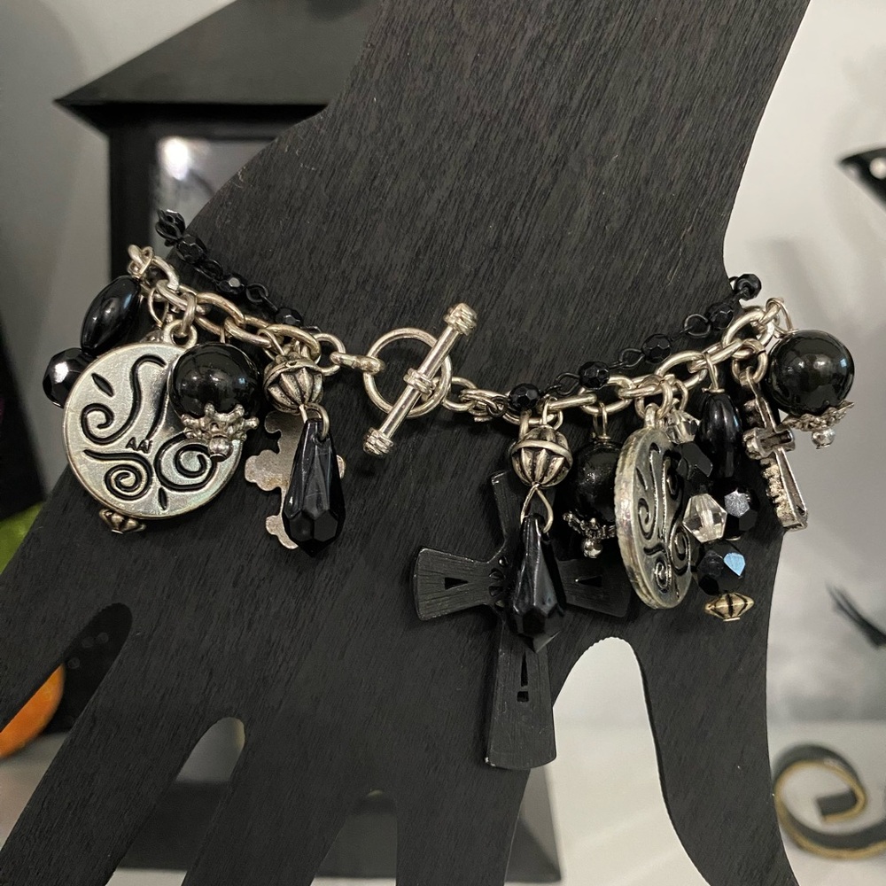 Gothic Biker charm bracelet